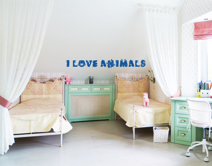 Wandtattoo I love animals - TD16428