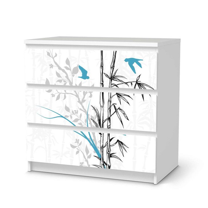 Klebefolie IKEA Malm Kommode 3 Schubladen - Bamboo 1 - CR109736
