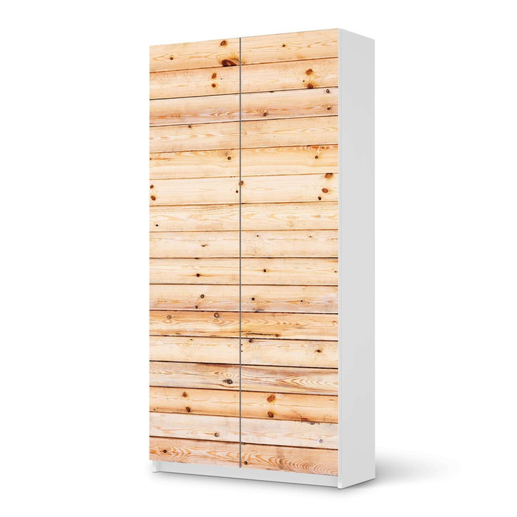 Klebefolie IKEA Pax Schrank 201cm Höhe - 2 Türen - Bright Planks - CR109926