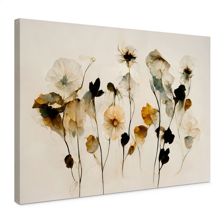 Leinwandbild Filigrane Trockenblumen in Naturtönen - Treechild - WA512888