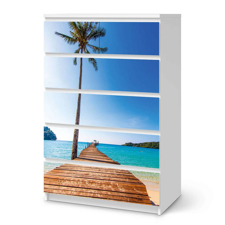 Möbel Klebefolie IKEA Malm Kommode 6 Schubladen (hoch) - Caribbean - CR113675