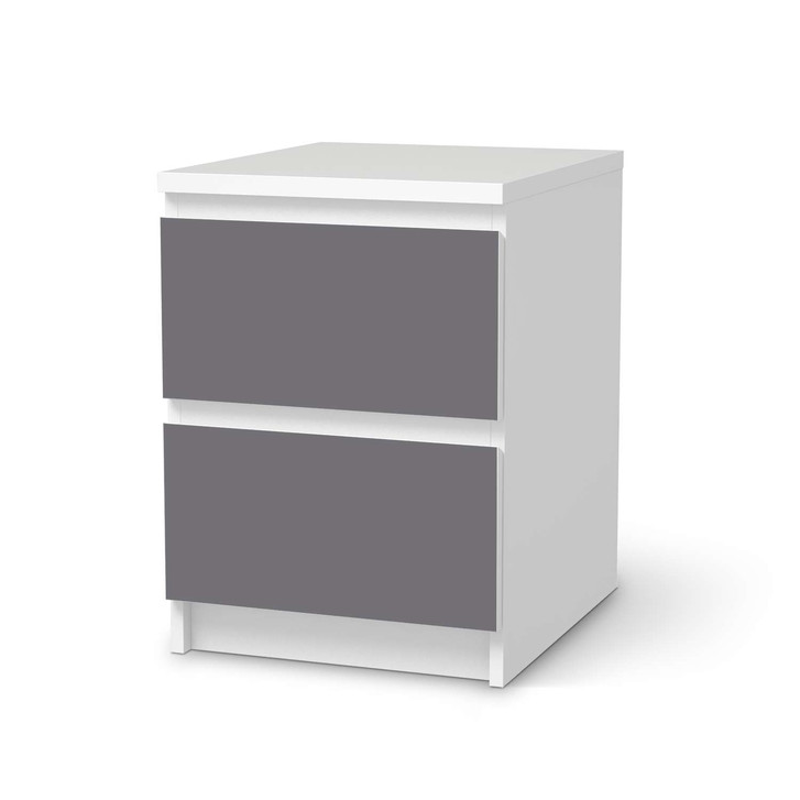 Möbelfolie IKEA Malm Kommode 2 Schubladen - Grau Light - CR116160