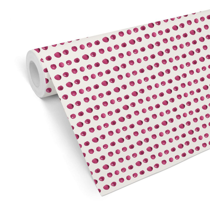 Mustertapete - Aquarell Punkte 01 - pink - WA236344