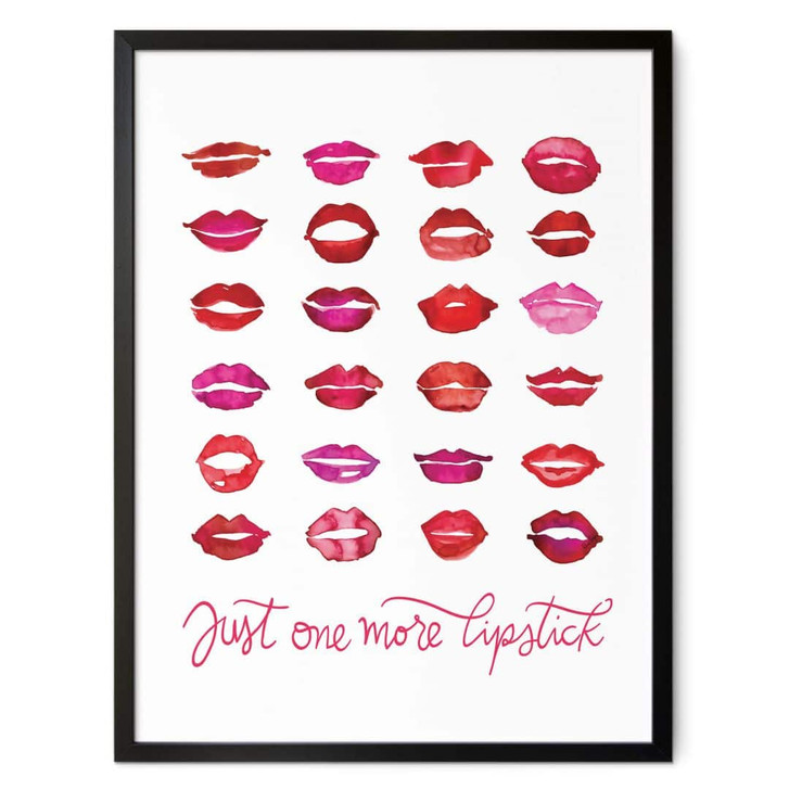 Poster Rote Lippen - Blursbyai - Just one more lipstick - WA406249
