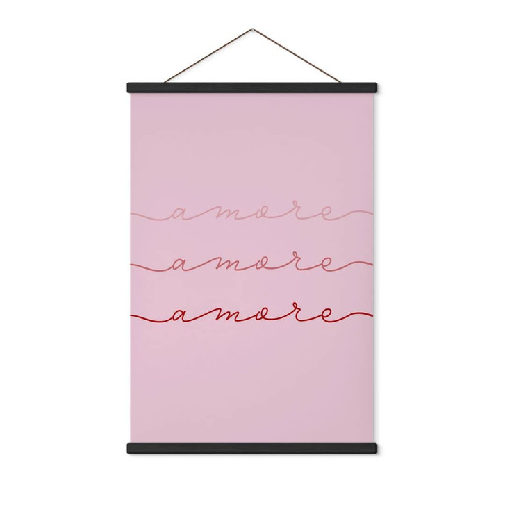 Stoffbild mit Schriftzug Amore - WA500517
