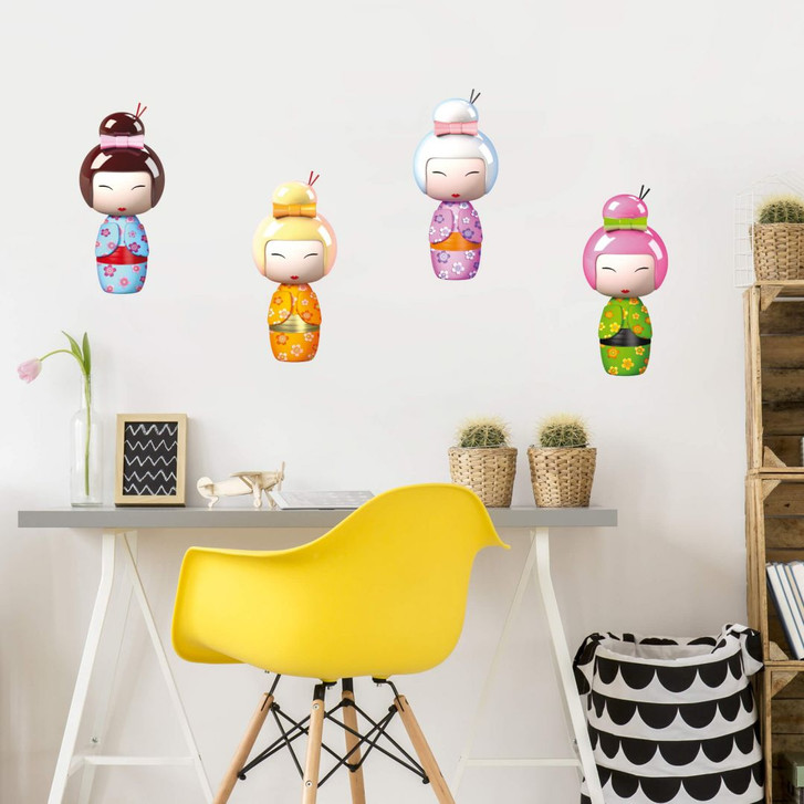 Wandtattoo Michel Agullo - Kokeshi Figuren Set 01 - WA215663