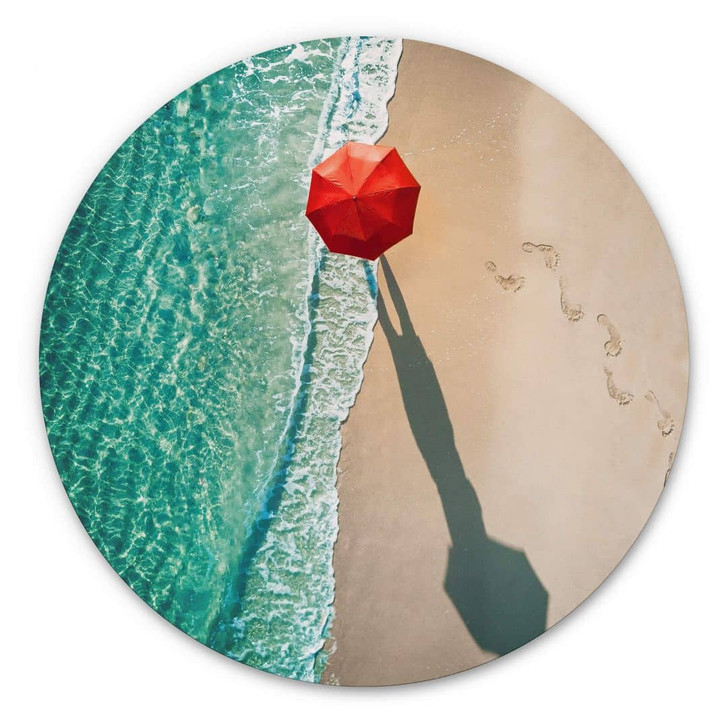 Alu-Dibond Ambra - Am Meer entlang - Rund - WA340277