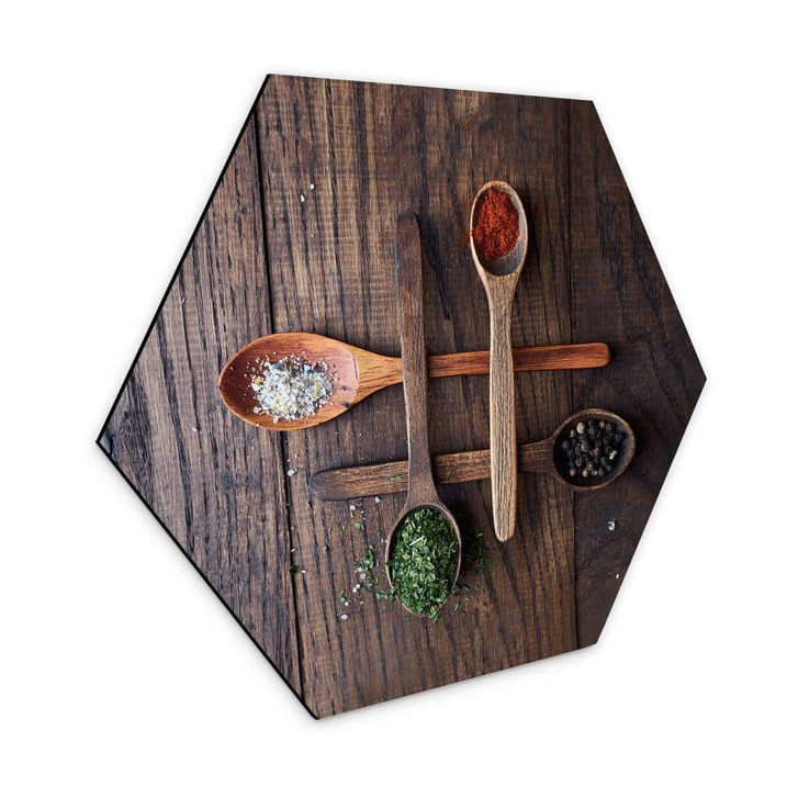 Hexagon - Alu-Dibond Aleksandrova - Gewürz Variationen - WA326614