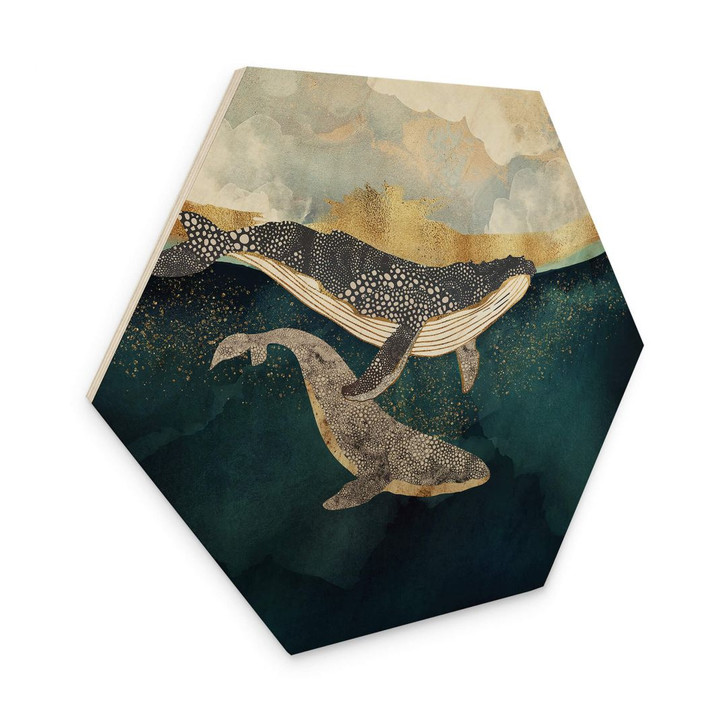 Hexagon Holzbild SpaceFrog Designs - Verbundenheit - WA354607