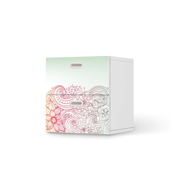 Klebefolie IKEA Stuva / Fritids Kommode - 2 Schubladen - Floral Doodle - CR110051