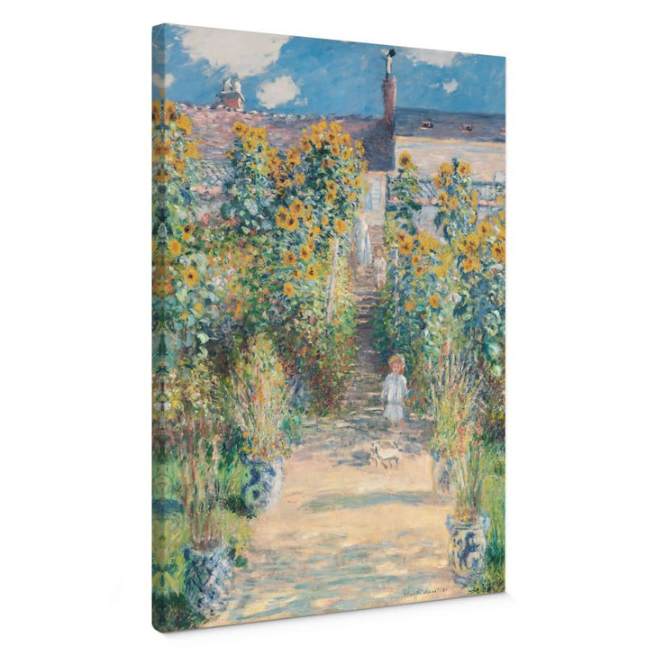 Leinwandbild Monet - Der Garten Monets in Vétheuil - 40 x 60 cm - RS103334