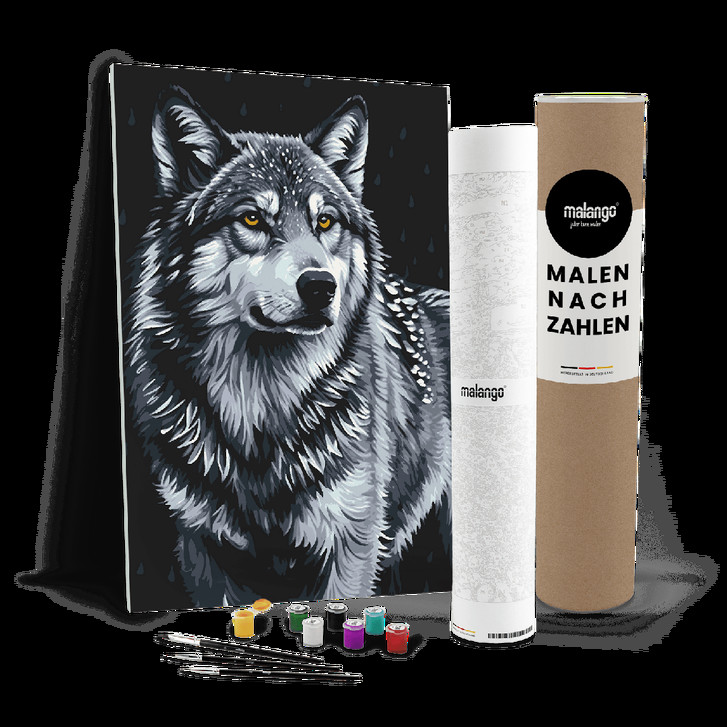 Malen nach Zahlen Leinwandbild - Wolf Wolfram - WA447750