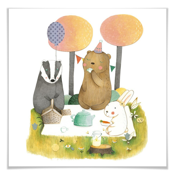 Poster Loske - Picknick zu dritt - WA239395
