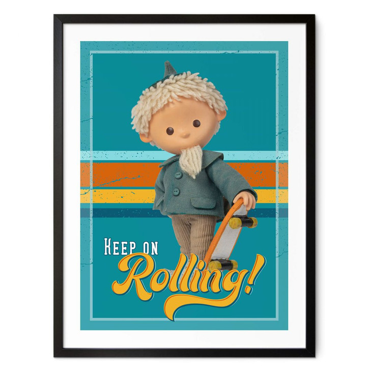Poster Unser Sandmännchen - Sandmann mit Skateboard - Kinderposter - WA408347