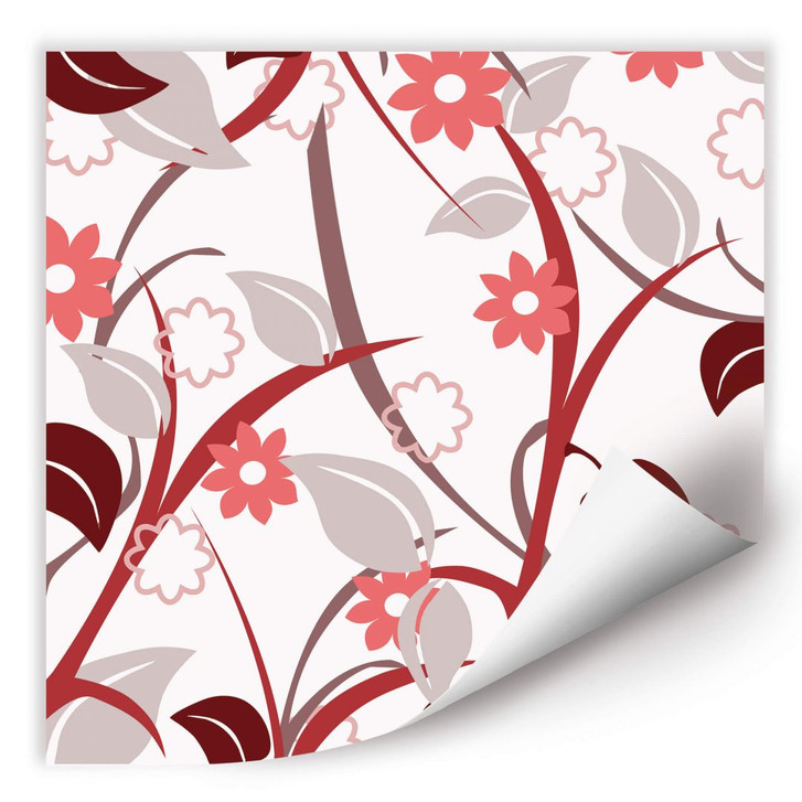 Wallprint Blumengarten rot - WA182001