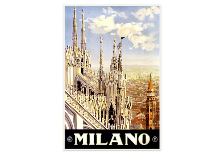 Wallprint Vintage Travel - Milano - WA190240