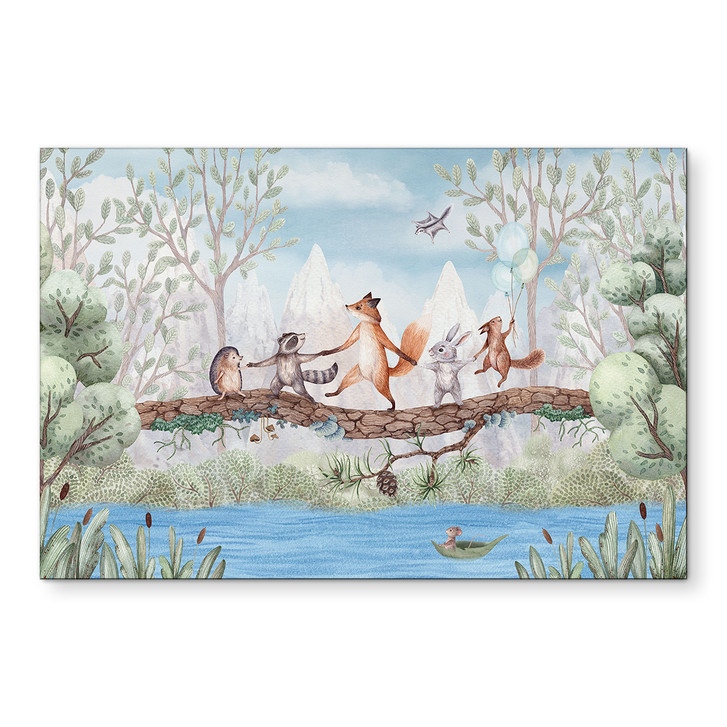 Wandbild Tierischer Ausflug in der Natur - Oliver Robins - Alu-Dibond - WA515730