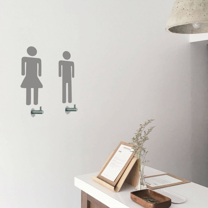 Wandtattoo Her His + 3 Haken - WA211658