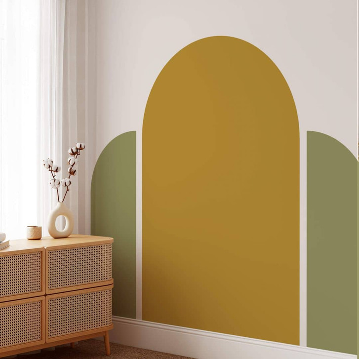 Wandtattoo Rundbogen breit - Ocker - WA412190