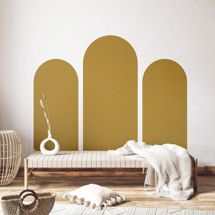 Wandtattoo Rundbogen schmal Ocker - WA412226