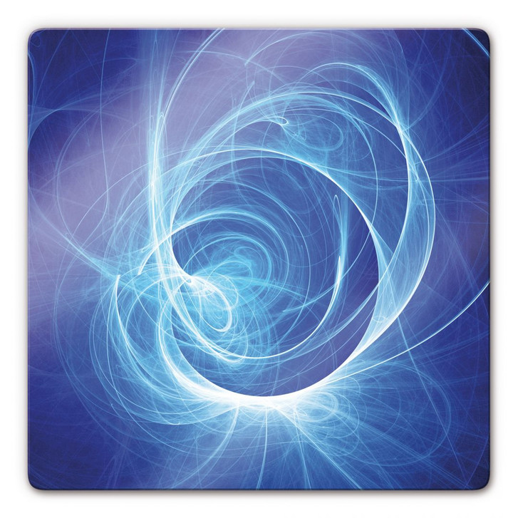 Glasbild Chaos Ray blau - WA121796