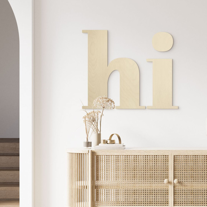 Holz-Deko 3D Schriftzug Hi - Pappel - WA402055