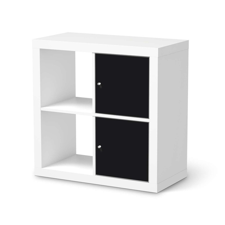 Klebefolie IKEA Expedit Regal 2 Türen (hoch) - Schwarz - CR109420