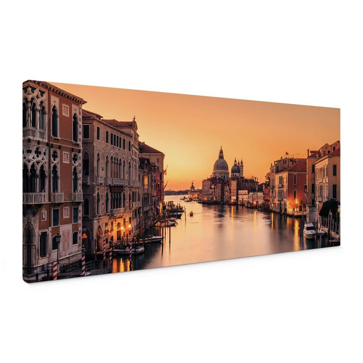 Leinwandbild Sonnenuntergang in Venedig - Zhang - Panorama - WA426208