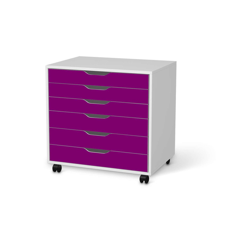 Möbelfolie IKEA Alex Rollcontainer 6 Schubladen - Flieder Dark - CR114208
