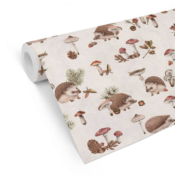 Mustertapete Süsse Igel im Herbstwald - Kikki Belle - WA432725