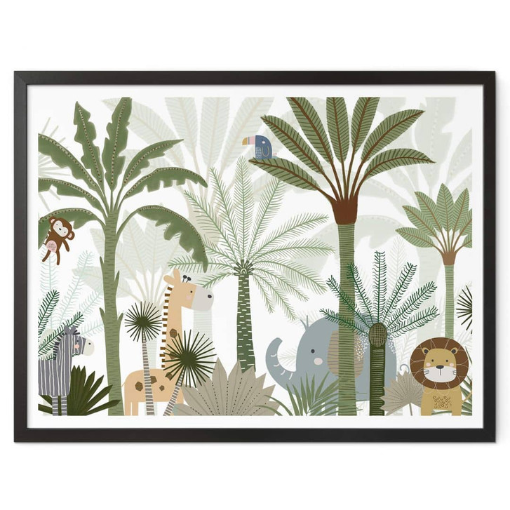 Poster Kinderzimmer Niedliche Tiere im Dschungel - Oliver Robins - WA407860