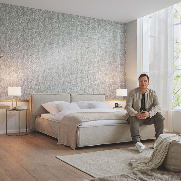 Rankentapete, Blättertapete Fashion for Walls 4 von Guido Maria Kretschmer silber - WA397622