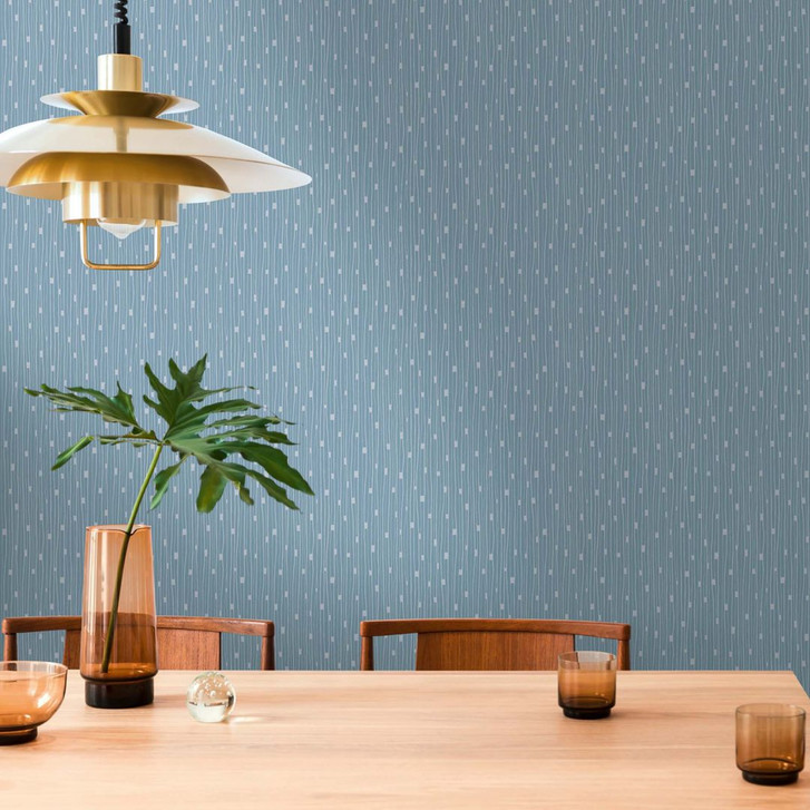 Tapete Küche Modern Blau Vliestapete Wohnzimmer Mustertapete Schlafzimmer - WA382286