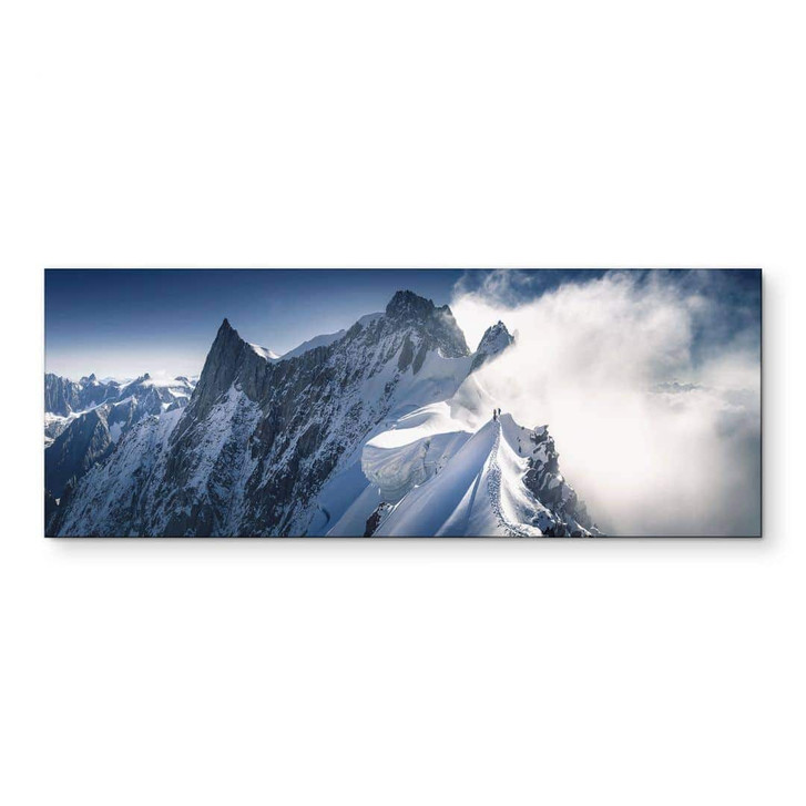 Wandbild Gipfel des Mont Blanc - Nienartowicz - Alu-Dibond Panorama - WA491393