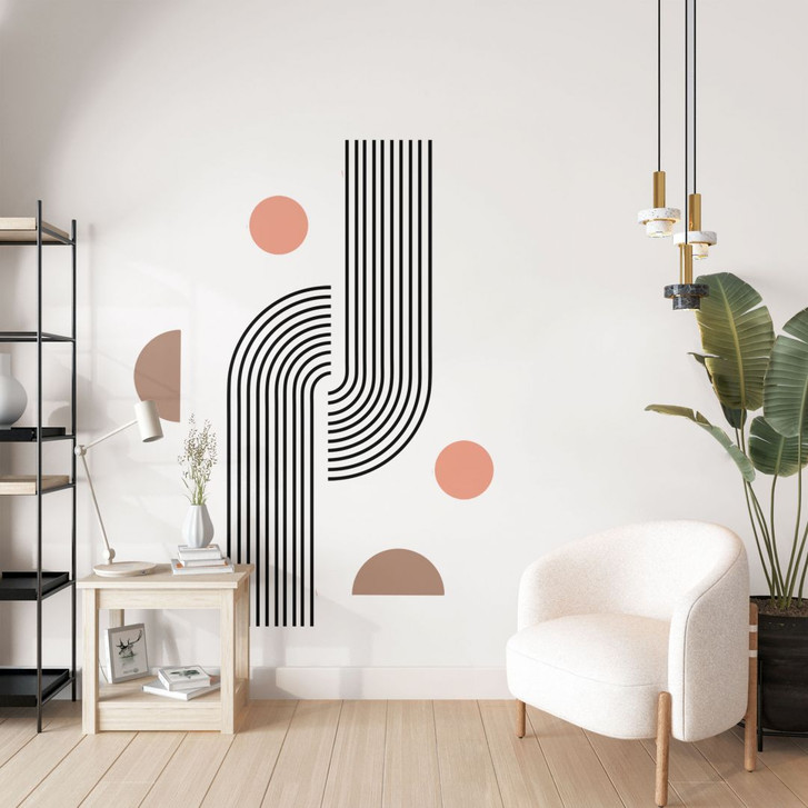 Wandtattoo Geometrie aus Linien und Kreisen - WA484648