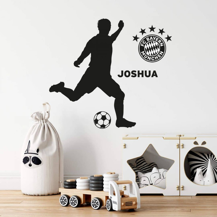 Wandtattoo & Name FCB Fussballer 02 - WA260138