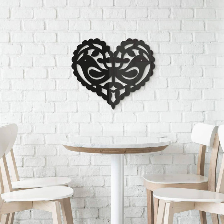 Acryldeko Herz - Vogelpaar Liebe - WA415716