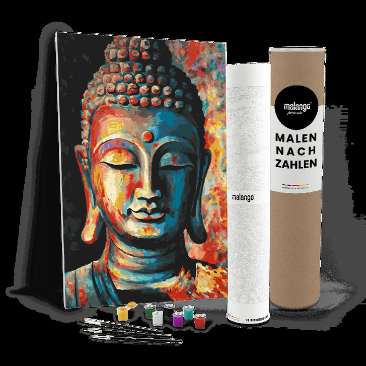 Malen nach Zahlen Leinwandbild - Buddha Modern Art - WA447206