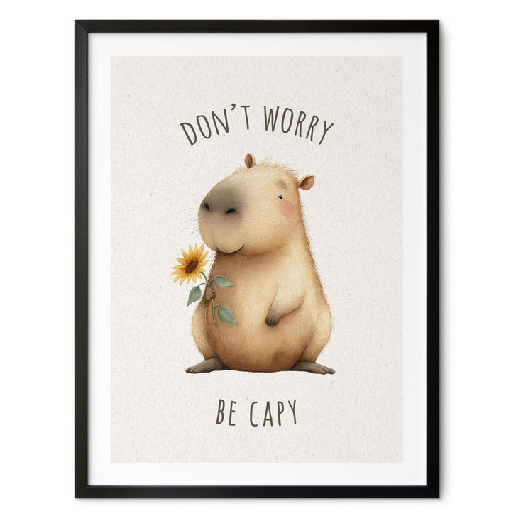 Poster Capybara - Don't worry be capy - WA499351