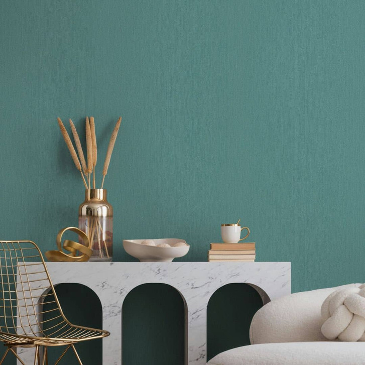 Vliestapete in grün Struktur Uni Modern - WA446479