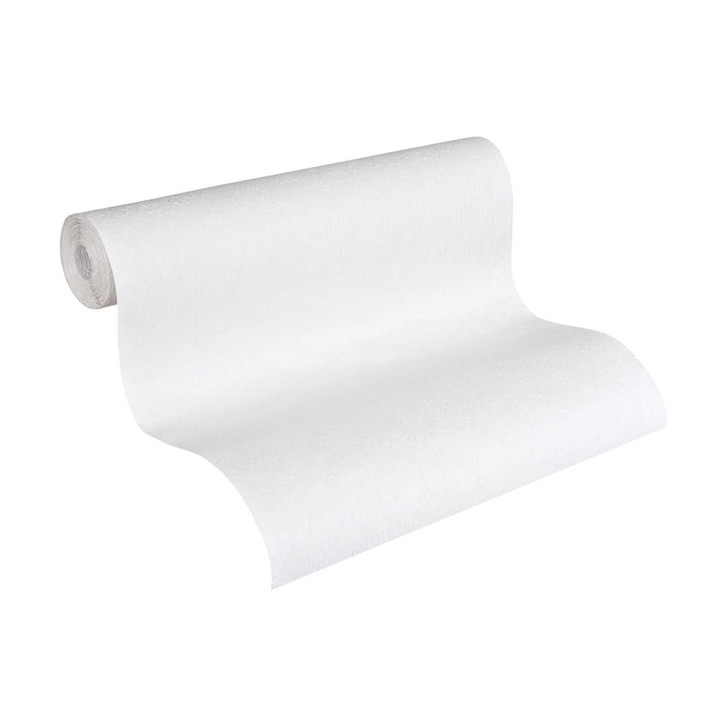 A.S. Création Vliestapete Meistervlies Strukturtapete Uni überstreichbar weiss - WA391456