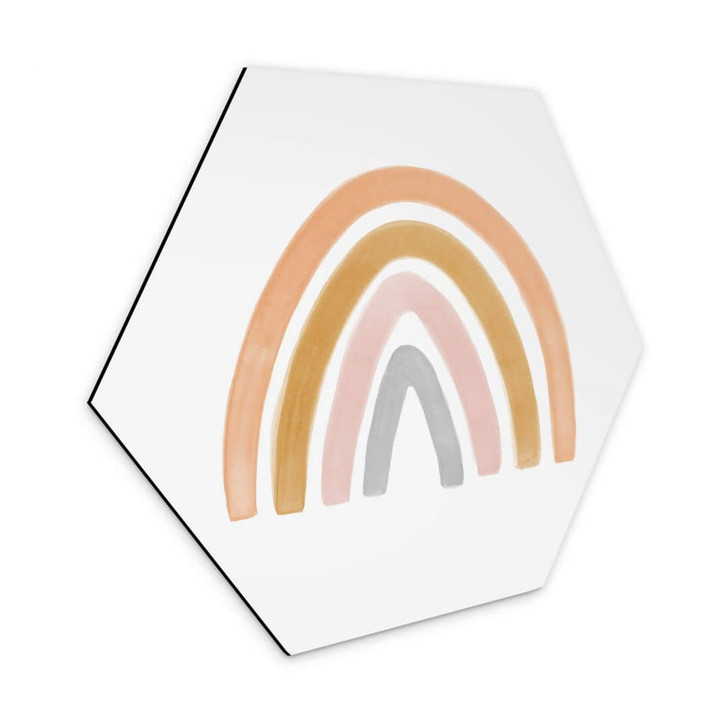Hexagon - Alu-Dibond Nouveauprints - Bunter Regenbogen - WA320777