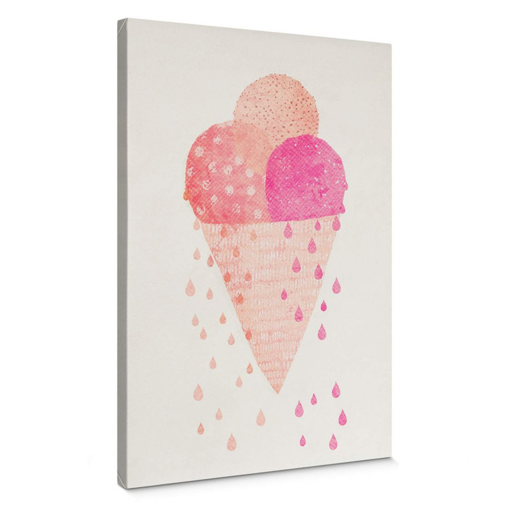 Leinwandbild Treechild - Drei Eiskugeln im Sommer - WA403600