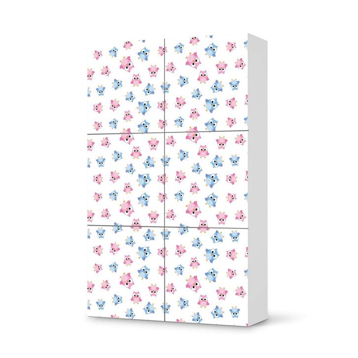Möbel Klebefolie IKEA Besta Schrank 6 Türen (hoch) - Eulenparty - CR113345