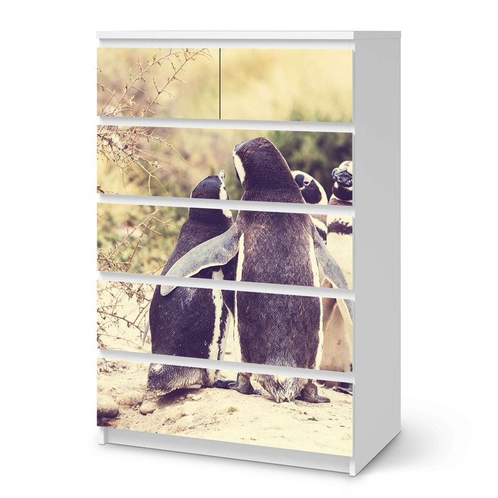 Möbel Klebefolie IKEA Malm Kommode 6 Schubladen (hoch) - Pingu Friendship - CR113761