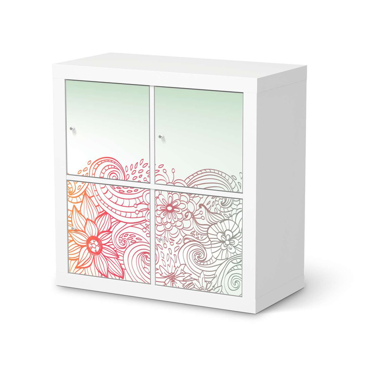 Möbelfolie IKEA Expedit Regal 4 Türen - Floral Doodle - CR114520