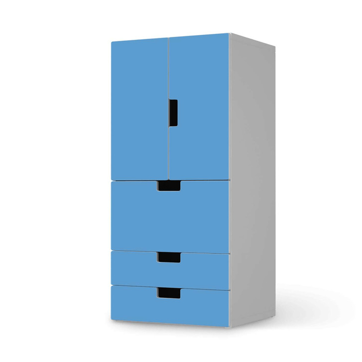 Möbelfolie IKEA Stuva / Malad - 3 Schubladen und 2 kleine Türen - Blau Light - CR117165