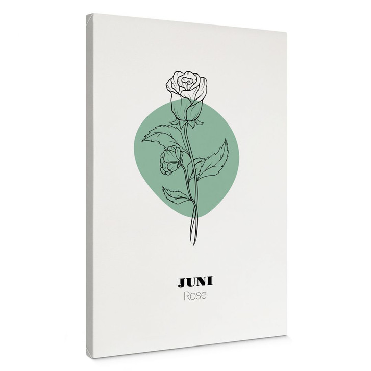 Personalisierbares Leinwandbild Monatsblume Juni - WA486788