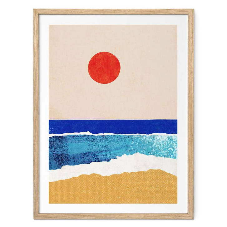 Poster Ruhiger Strand bei Sonnenuntergang - Rivers - WA473733