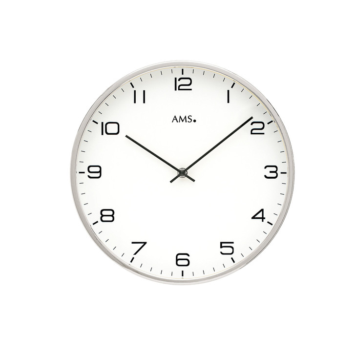 Wanduhr Metallgehäuse Vernickelt - UG100455